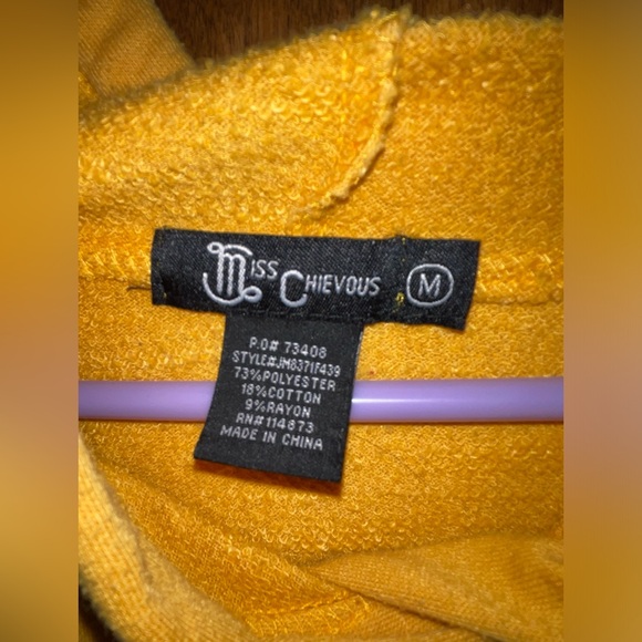 No Bad Days Hoodie Yellow Gray Blue Miss Chievous Women’s Medium - Picture 6 of 7